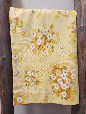 Yellow Heritage Pillow Cases Clusters of Flowers
